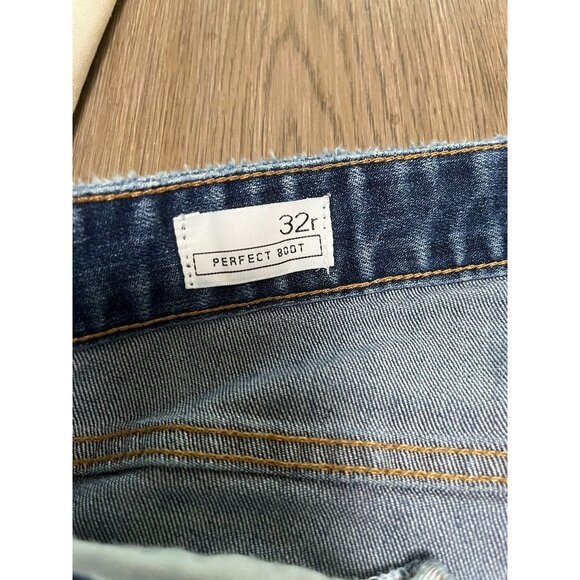 EUC GAP 1969 Perfect Boot Jeans 32R Regular Denim Blue - Picture 3 of 3